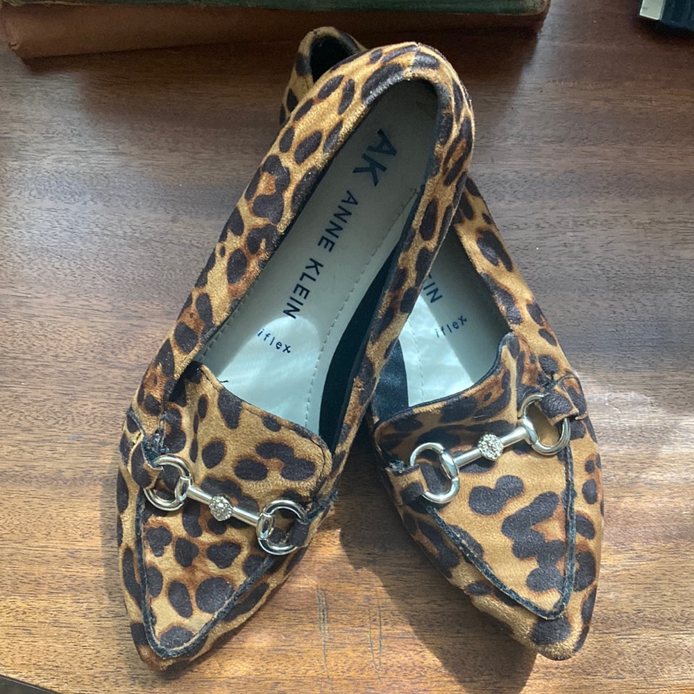 Animal print flats.